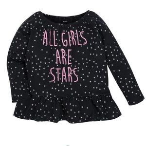 NWT Gerber Long Sleeve Top ⭐️ “Girls R Stars” ⭐️